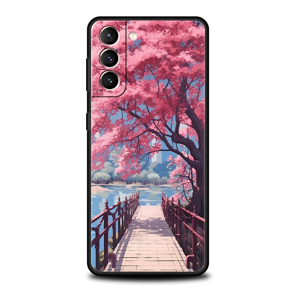 

Розовый весенний чехол с цветами сакуры для Samsung Galaxy S24 S23 S22 S20 S21 FE Ultra S10 S10E S9 S8 Plus 5G Силиконовый чехол-сумка for Samsung S24