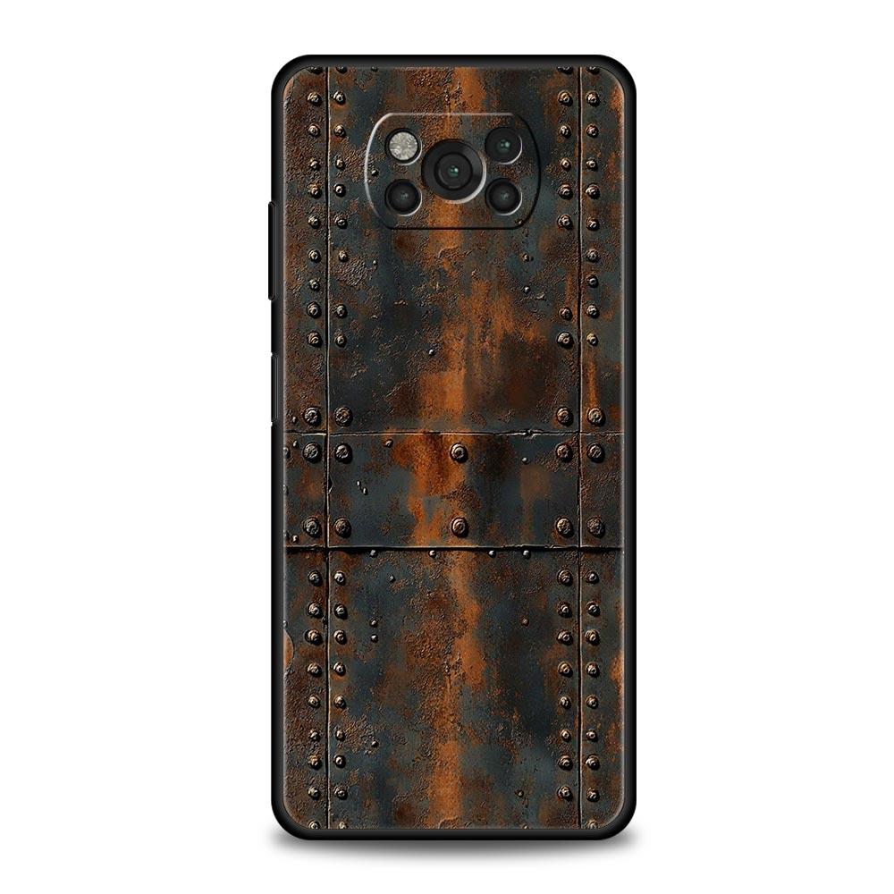 Vintage Industrial Style Rusty Phone Case for Xiaomi Poco F7 F6 F5 F4 F3 X6 X5 X4 X3 NFC F7 Ultra M4 C51 C55 GT Soft TPU Cover