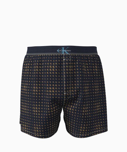 [CK] Мужские тканые боксеры с принтом CK Slim NM30002M3 [Отправка из Кореи] 100% Оригинал Dark Navy Print - S