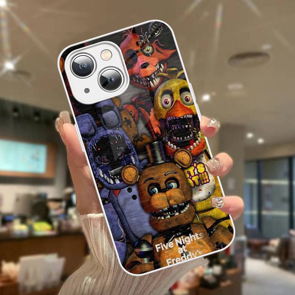 F-FNAF Five-nights-At-Freddys For iPhone 14 13 12 Mini 11 Pro XS Max X XR 14 Plus Tempered Glass Cover