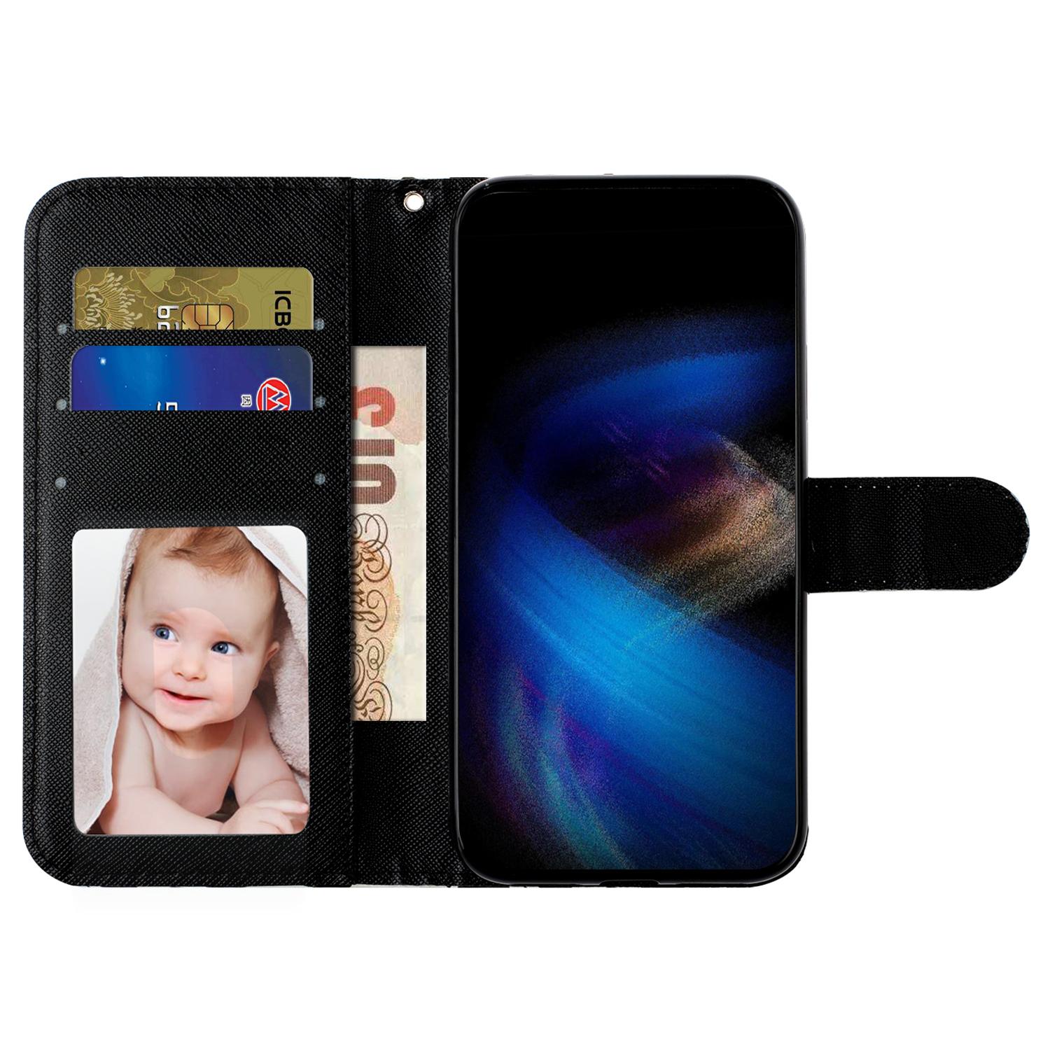 

For Motorola Moto G54 5G Mobile Phone Case 3D Pattern PU Leather Flip Cover Starry Sky