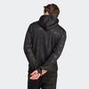Adidas Letter Print Hooded Long Sleeve Jacket Men's Black