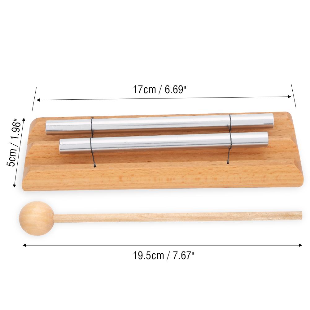2 Tone Percussion Instrument with Mallet Musical Education Toy for Children Kids Toddle