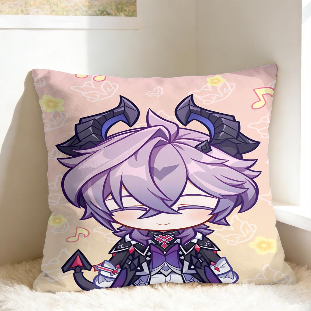 Anime Game G-Genshin Impact Pillowcases Cute Funny Pillow Case For Living Room Chair Graphic Pillow Cover