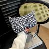 Sweet Plaid Bag, Foreign Style Cute Messenger Bag 2025 New Spring Fresh College Style Shoulder Small Square Bag