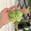Fashion Plush Lucky Grass Keychain Cartoon Four Leaf Clover Keychain Pendant Exquisite Backpack Decoration Accessories Gifts