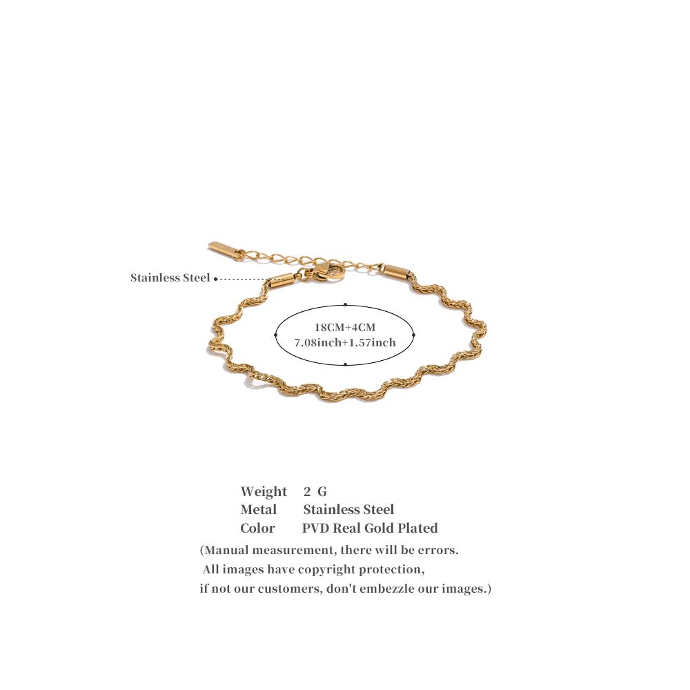 Yhpup 2025 Stainless Steel New Style Chain Chic Fashion Bracelet Bangle Waterproof Arrivals PVD Plated Wrist Jewelry for Women