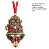 Christmas Ornaments Double-Sided Acrylic Santa Claus Bell Hanging Decor for Tree Home Store Festive Holiday Party Decoration