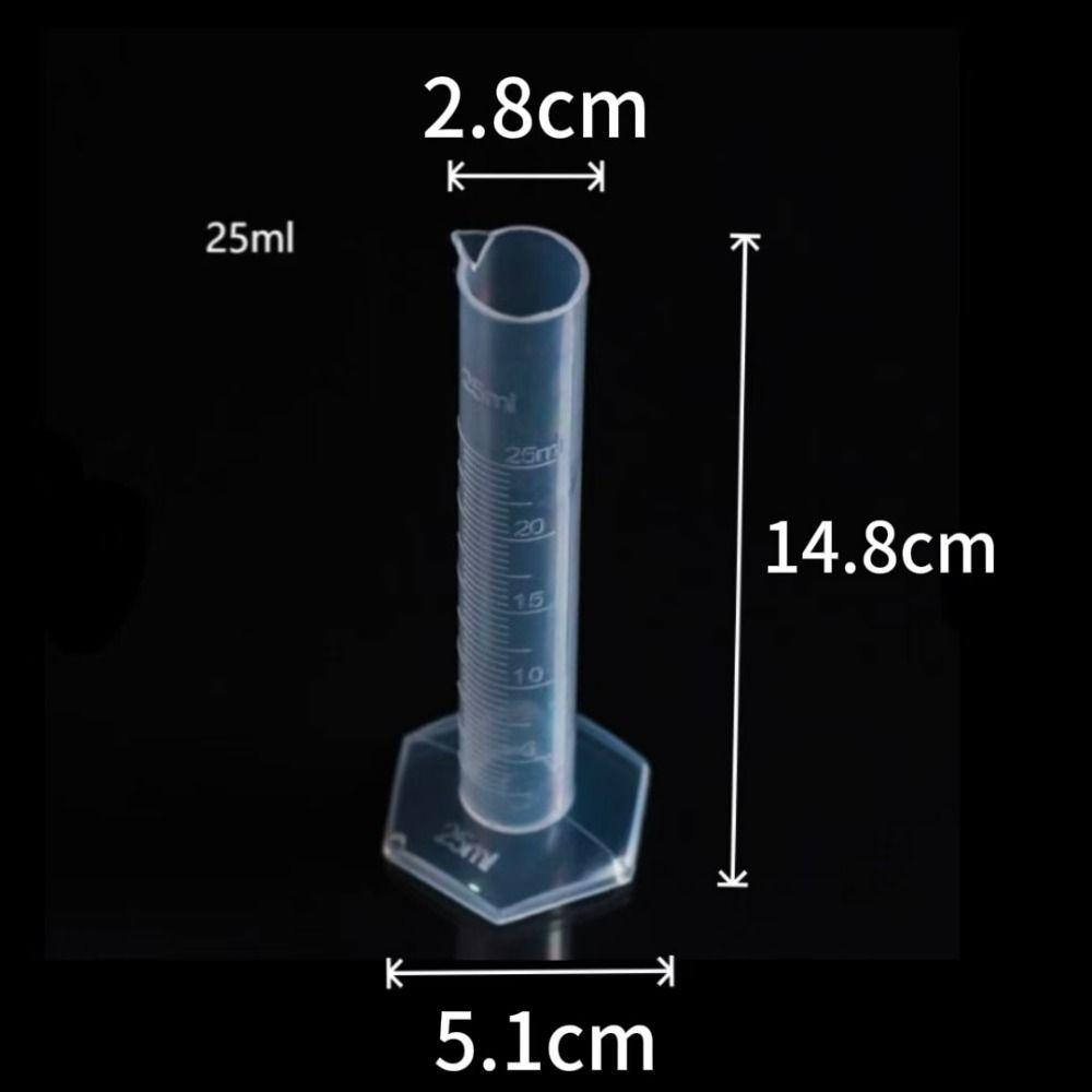 Transparents Graduated Cylinder Plastic Sturdy Measuring Cups Professional Trial Test Liquid Tube for Measurement Usage