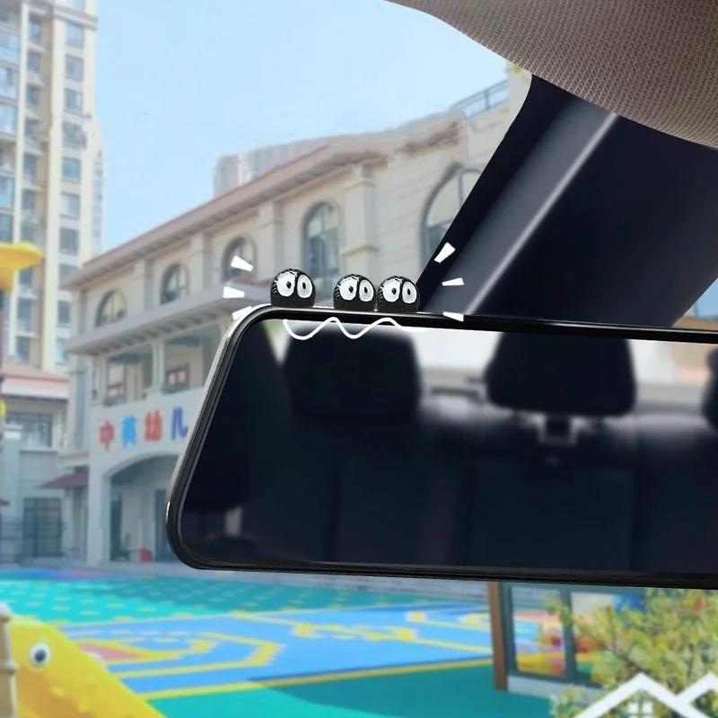 Cute Black Elf Car Interior Decoration 5/10/40PCS Funny Auto Center Console Rearview Mirror Ornaments For Car Elves Accessories
