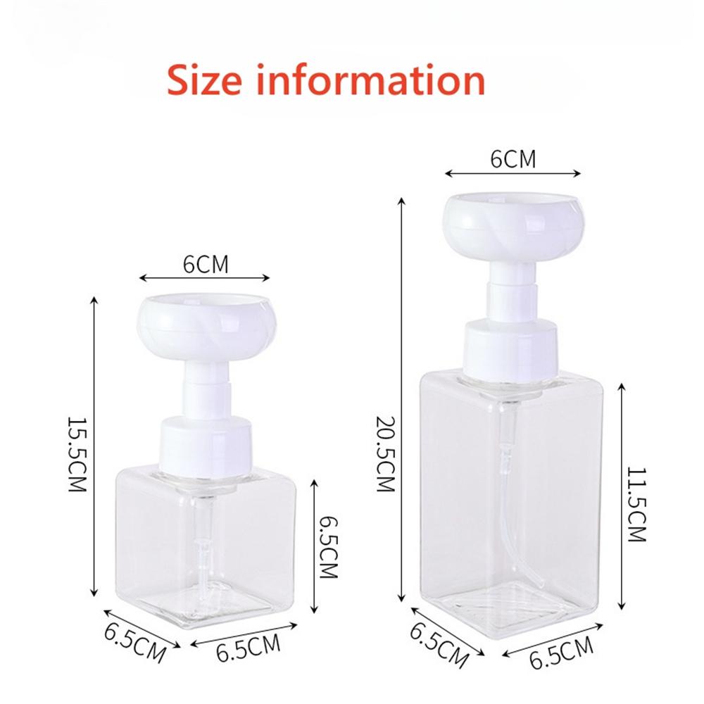 PVC Flower Foam Liquid Soap Dispenser Creative Press Type Transparent Bottling Bottle Bathroom Lotion Shower Gel Hand Sanitizer