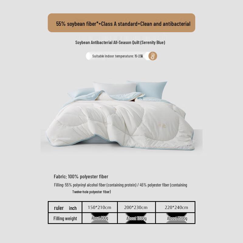 

Mercury Home Textiles Soybean Fiber All-Season Quilt