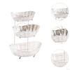 Tiered Fruit Bowl Basket Display Stand Dessert Cupcake Plate Platter Bread Vegetable Holder Serving