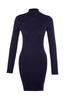 Women's Dress New Season Fashion Anthracite Mini Knitwear Dress with Accessory Detail