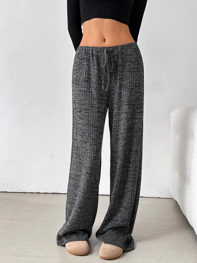 2026 Autumn/Winter Women's Casual Striped Cotton Drawstring Pants