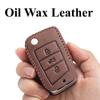 Étui en cuir pour clé de voiture à distance, porte-clés, housse pour VW Volkswagen Passat CC Golf Santana Bora Polo LAVIDA Tayron Tharu Tiguan