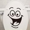 Funny Smile Toilet Stickers Lovely Wall Decal Home Decor Art PVC Vinyl Bathroom Decoration Waterproof Home Decoration Stickers