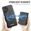 CASEME ME80 Series For iPhone 17 Magnetic Case Leather PC TPU Phone Cover with Detachable Wallet