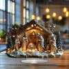 2026 New Nativity Jesus Birth Scene Xmas Table Centerpiece Accessory 2D Flat Acrylic for Home Office Decoration Party Ornment