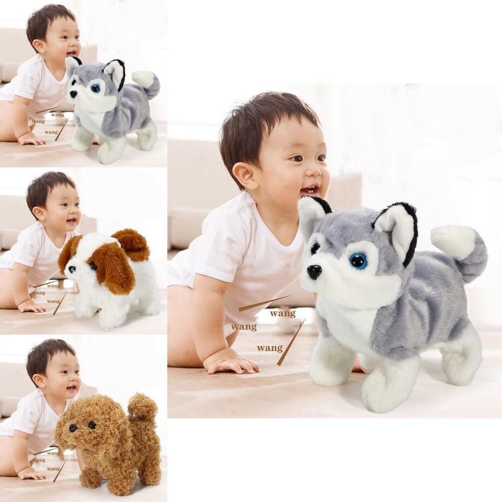 Schattig elektronisch robothondje van pluche met levensechte kenmerken voor kinderen.