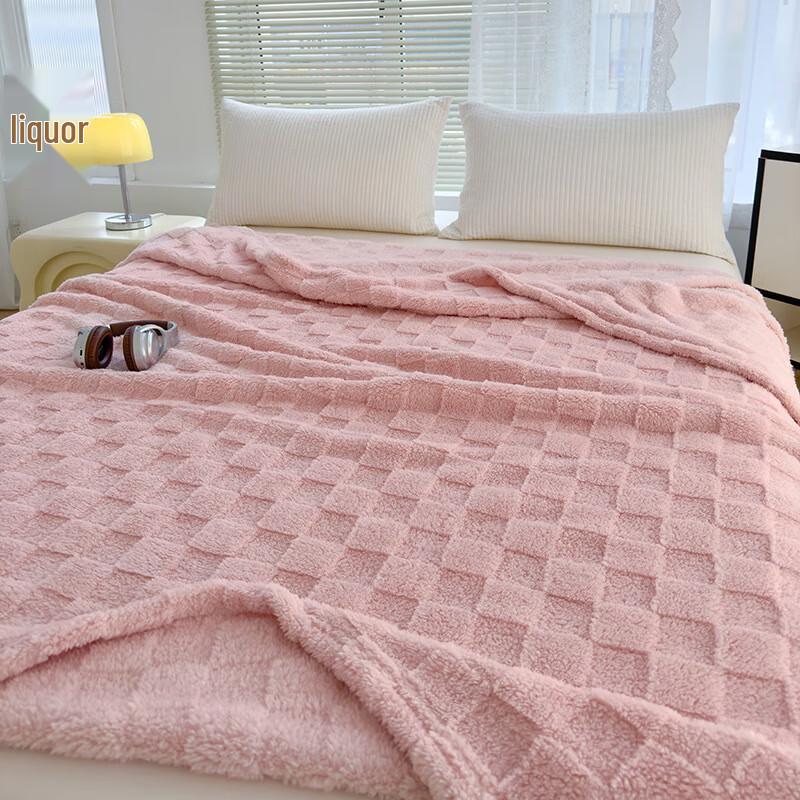 

LISM Soft Grid Flannel Blanket