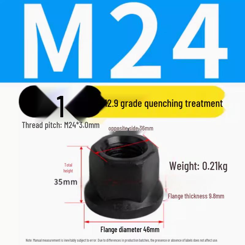 12.9 Grade High Cap Flange Nut with Washer