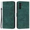 For Samsung Galaxy A55 5G Leather Cover Skin-Feel Finish Line Imprinted Phone Case
