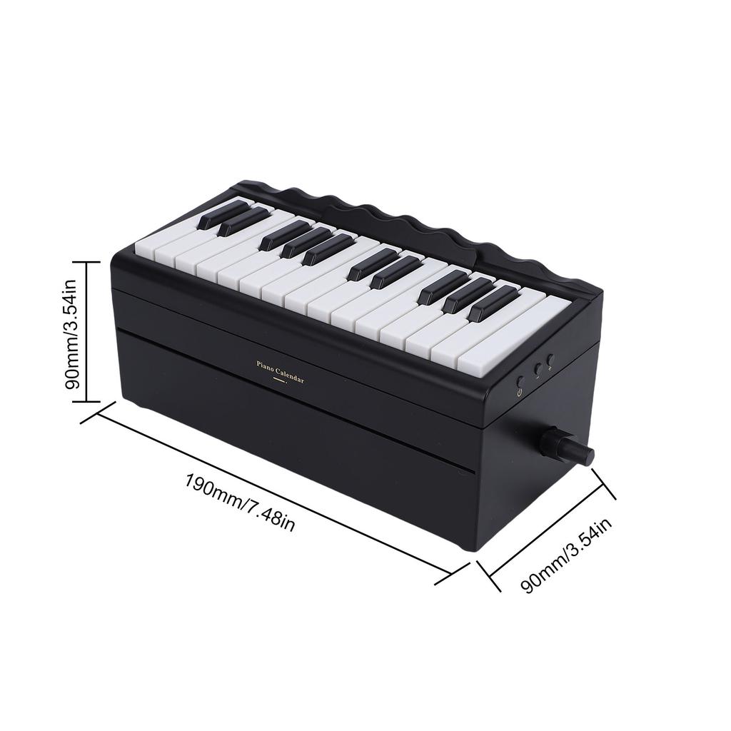 25 Key BT Playable Piano Calendar Electronic Keyboard with 52 World Famous Songs 8 Instrument Modes LED Lights