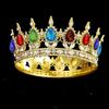 European Princess Queen Tiara Round Baroque Pageant Crowns Crystal Full Crown King Tiaras Bridal Wedding Hair Accessories