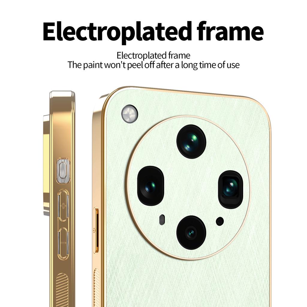 For Oppo Find X8 Ultra Pro X8s X8s+ Phone Case Luxury Brushed Leather Electroplated Bumper Soft TPU Cover