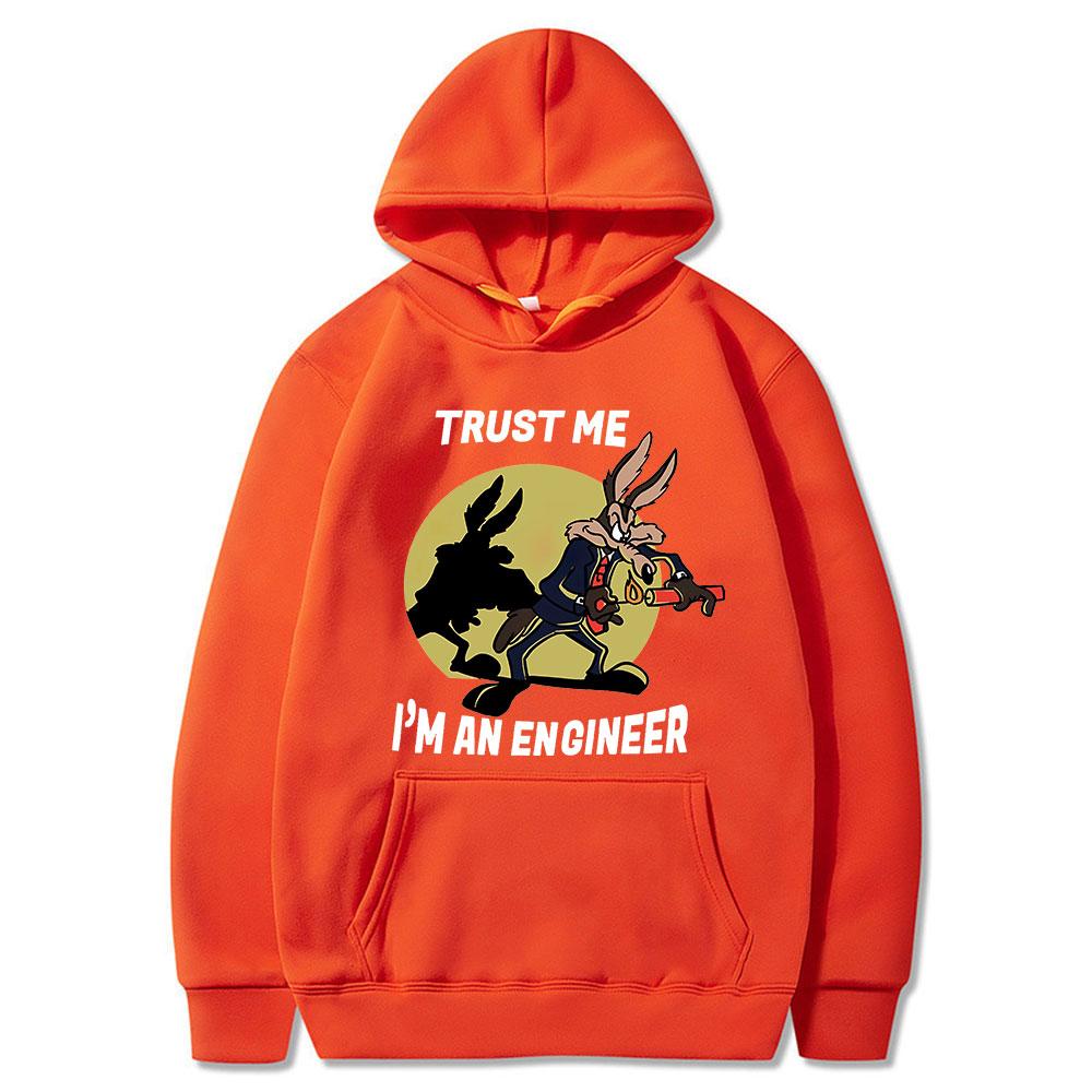 Fidati di me, sono un ingegnere Felpa con Stampa Anime Unisex Donna Manica Lunga Felpe Anime Casual Oversize Felpa Streetwear Unisex