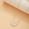 New Ins Wind Pearl Necklace Women's Fashion High Design Sense Versatile Collarbone Chain Love Pendant Internet Celebrity Pearl