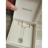 Used SWAROVSKI Swarovski necklace square blue stone