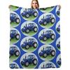 Blauer Klassischer Traktor (blauer Hintergrund) Kuscheldecke Klimaanlage Weiche Decke für Büro Zuhause