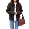 Autumn/Winter 2026 Knit Cardigan - Simple Commute Style, Solid Color, Round Neck, Loose Fit, Drop Shoulder Sweater Coat.