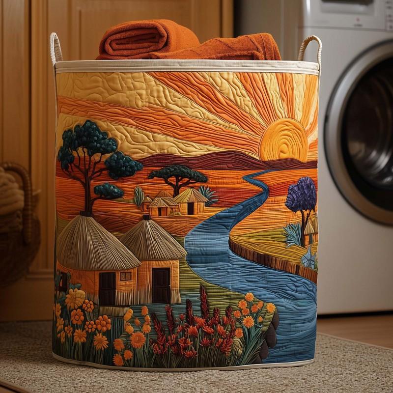 Quilted Laundry Basket Storage Organizer Clothes Dirty Home Organization
