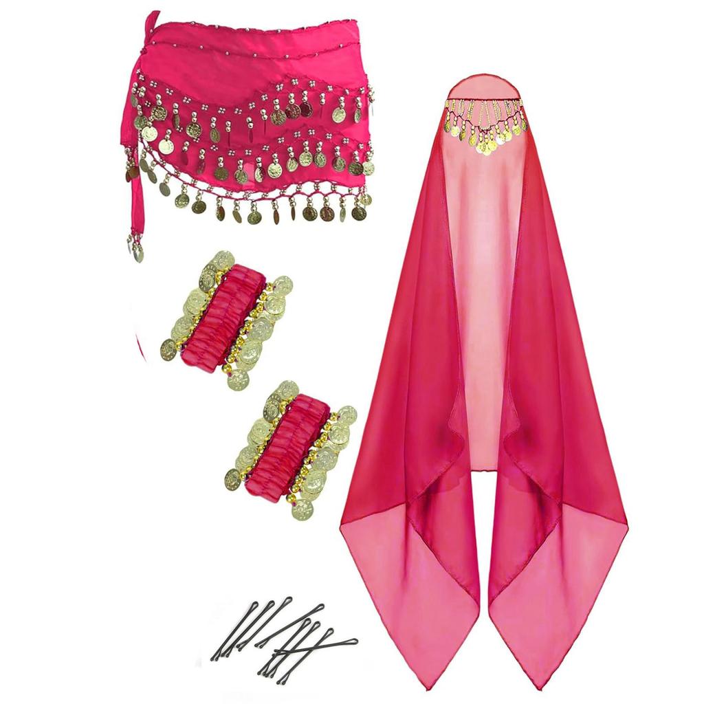 Belly Dance Performances Outfit Set Adult Belly Dancing Costume Lightweight Design For Dynamic Stage Presences