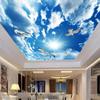 Blue Sky Wallpaper White Clouds Mural Sunshine Seagull Ceiling Wall Mural Living Room Bedroom Wallpaper