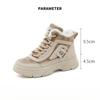New 2025 Winter Patchwork Womens Boots Fleece Warm Middle Platform Shoes Winter Snow Boots Casual Warm Outdoor Ankle Boots