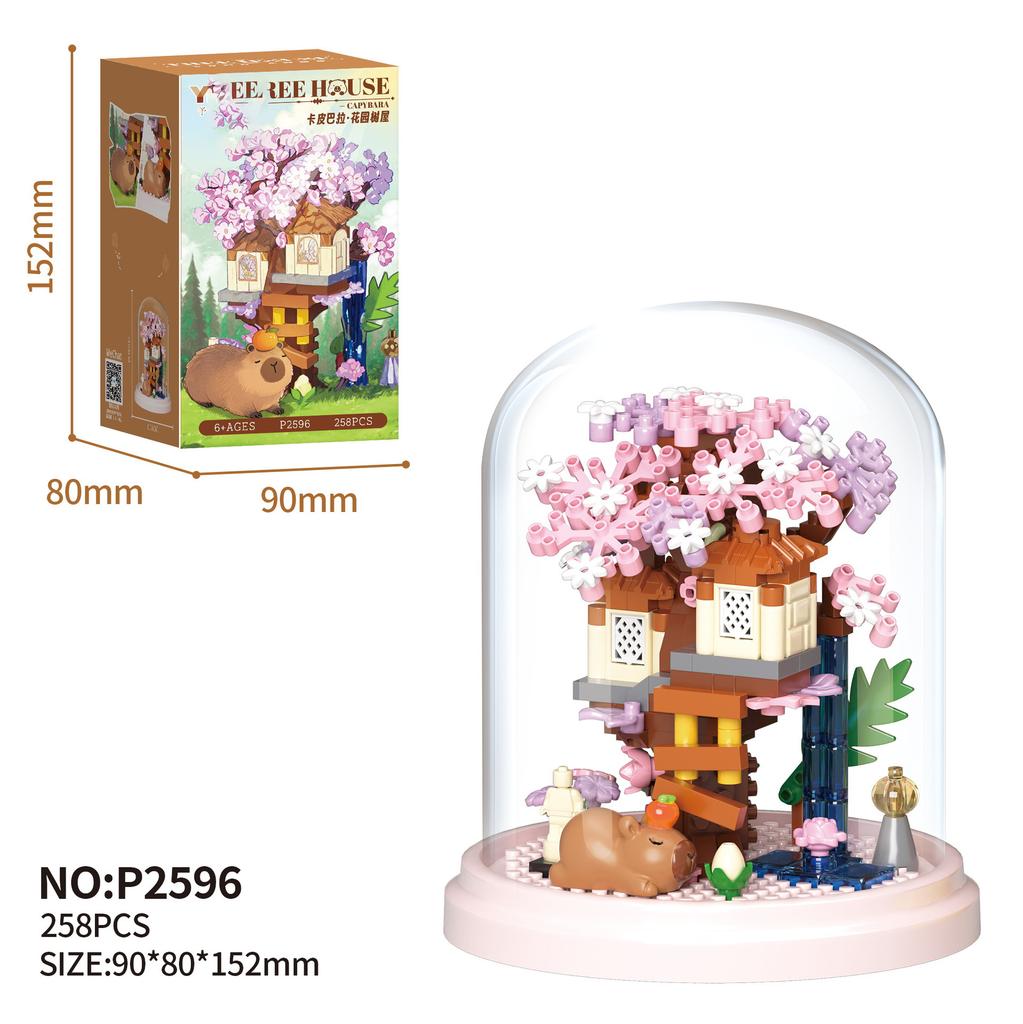 Flower Bouquet Micro Building Blocks Tree House Bricks Construction Set Micro Bricks Adults  Block Assembling Toy For Boys Gifts