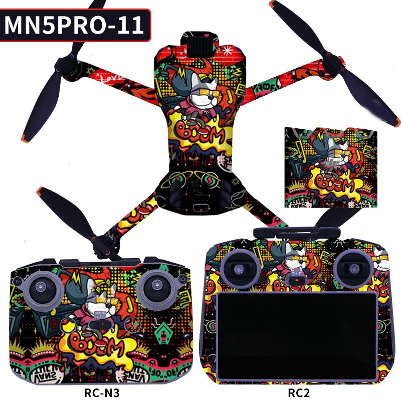 Decorative Sticker Kit for DJI Mini 5 Pro Waterproof Anti-Scratch Skin for Drone, Controller & Battery Manager