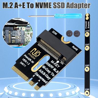 1/2/3PCS M.2 A+E To NVME SSD Adapter M2 WIFI Interface A/E Key To M Key PCIE 4.0 Riser Card for 2230 2242 2260 2280 NVME SSD