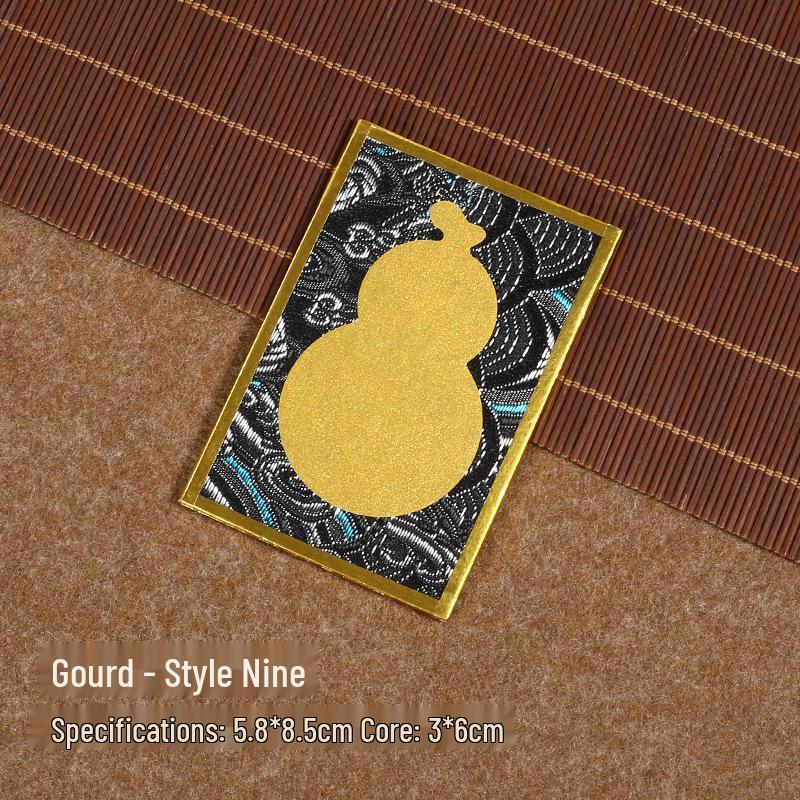 Brocade Calligraphy Ornament: Mini National Style Xuan Paper Pendant - Cultural and Creative Fortune Card Gift