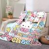 1pc, Sanrio Cute Pochacco Baby Home Decor Flannel Blanket, Perfect Gift for Bedroom, Living Room, Travel, Camping, Car, Beach, Office Nap. Ideal Sofa