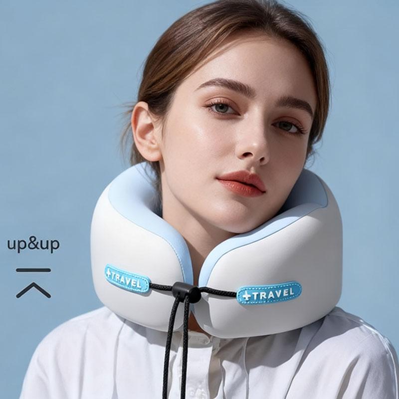 Portable Memory Foam Business Soft Trip U Shaped Neck Massage Pillow Airplane Travel High-speed Rail Pillow Cervical Healthcare