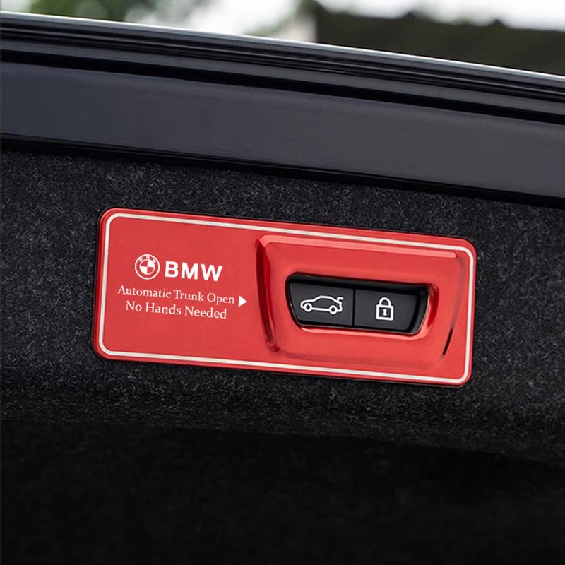 BBLB5 Car Trunk Tailgate Switch Cover Stainless Steel Sticker Auto Interior For BMW X1 X2 X3 X5 X4 X6 X7 G30 G20 G32 G11 G12 F40 F30
