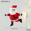 Red and White Sticky Powder Plastic Cartoon Pendant for Christmas Tree Decoration