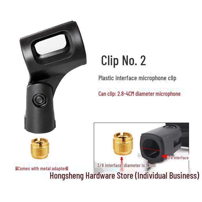 Universal Boom Arm Microphone Clip for Broadcasting & Interviews