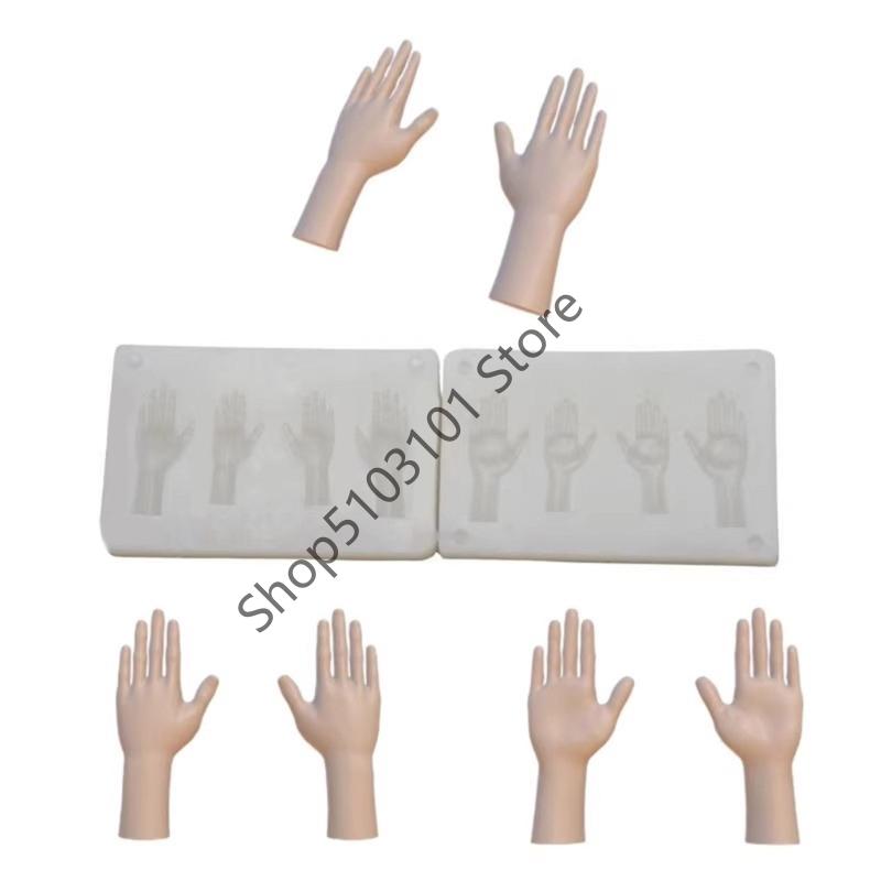 X6HE Safe Palms Silicone Mould for Resin Clay Crafting Doll Hand Mold