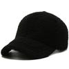 Thicken Plush Snapback Velvet Winter Peaked Cap Hip Hop Lamb Wool Baseball Cap  Men
